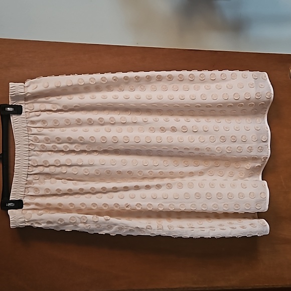 J Crew Marine Salt Fringe Dot Flower Midi Skirt sz 16 - Picture 4 of 6